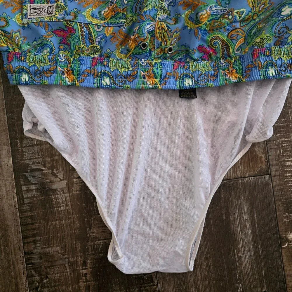 Polo Ralph Lauren Men's Swim Shorts Trunks Tropical Floral Paisley Size XXL